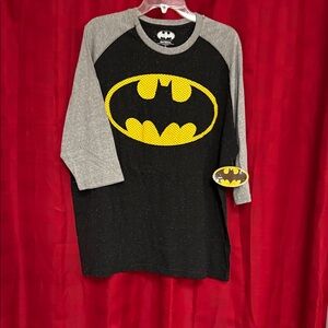 DC Comics Black and Gray Batman Logo Shirt